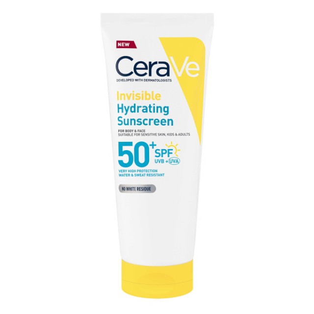 Cerave Invisible Hydrating Sunscreen SPF50 Ενυδατική Αντηλιακή Λοσιόν Προσώπου & Σώματος με Ceramides 75ml
