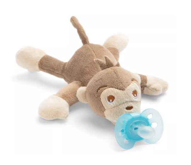 Avent SCF348/12 Ultra Soft Snuggle Μαϊμού Ζωάκι Αγκαλιάς με Ορθοδοντική Πιπίλα Σιλικόνης 1τμχ