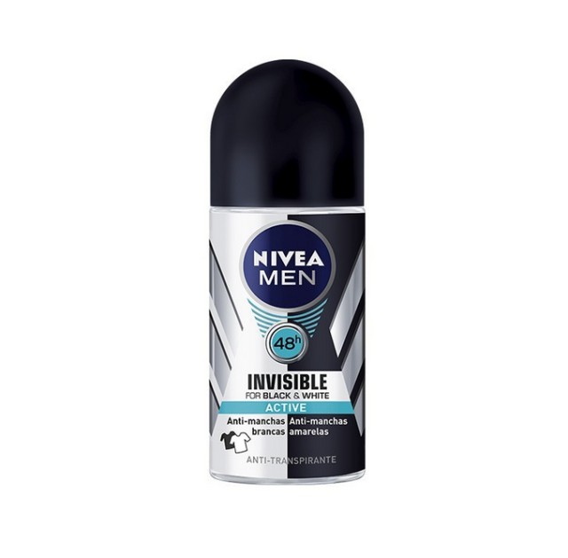 NIVEA MEN Deo Black & White Active Roll-on Αντρικό 50ml
