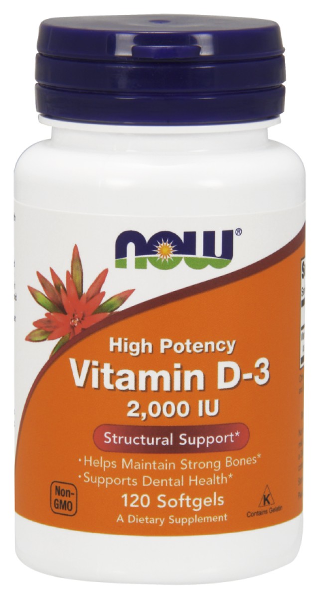 Now Foods Vitamin D3 2.000 IU 120 Softgels