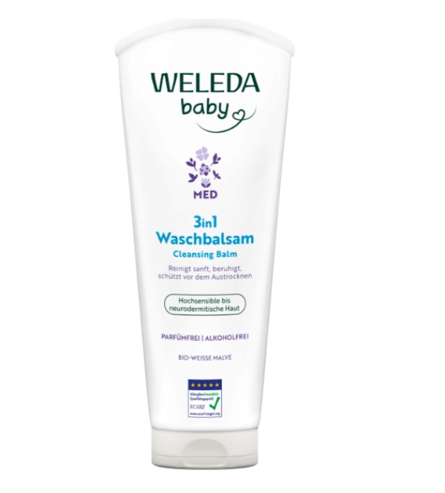 Weleda Baby MED 3 σε 1 Αναπλαστικό Βάλσαμο Καθαρισμού Μολόχα 200ml