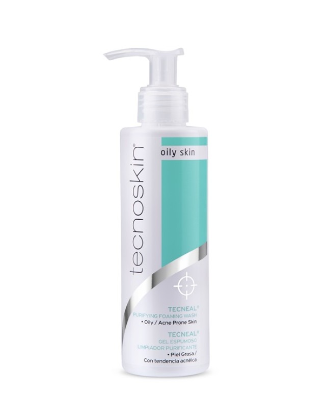 Tecnoskin Tecneal Purifying Foaming Wash Gel Καθαρισμού Για Λιπαρές & Ακνεϊκές Επιδερμίδες 200ml