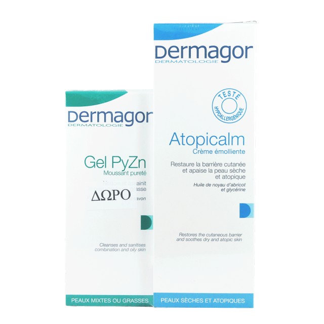Inpa, DERMAGOR Atopicalm creme emollient 250ml & Δώρο gel PyZn 200ml