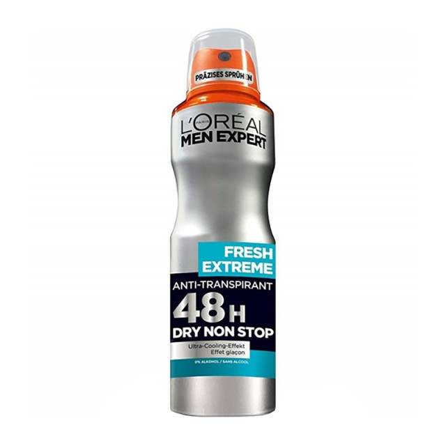 L' Oreal Paris Men Expert Fresh Extreme Spray, 48ωρη ολική προστασία για στεγνή επιδερμίδα 150ml