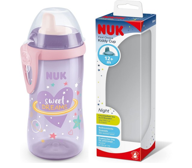 Nuk First Choice Kiddy Cup Night 12m+ Παγουράκι Νυχτός με Ρύγχος Sweet Dreams 300ml
