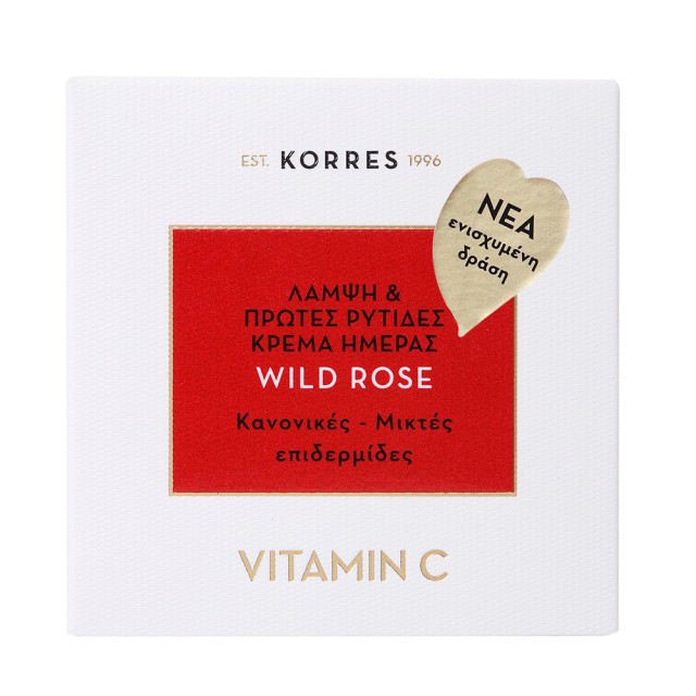 Korres Άγριο Τριαντάφυλλο Vitamin C Κρέμα Ημέρας για Κανονικές - Μικτές Επιδερμίδες 40ml