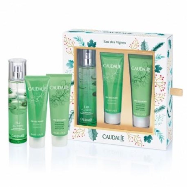 Caudalie Eau Des Vignes Set - Fresh Fragrance 50ml + Eau Des Vignes Shower Gel 50ml + Eau Des Vignes Body Lotion 50ml