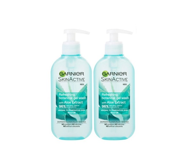 Garnier Skin Active Botanical Gel Wash Aloe 1+1 ΔΩΡΟ 2x200ml