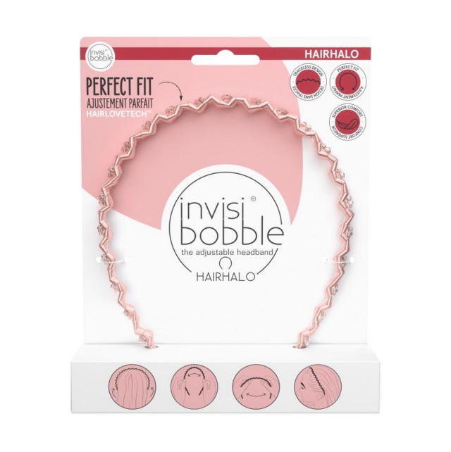 Invisibobble Hairhalo Pink Sparkle Στέκα Μαλλιών 1τμx