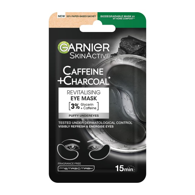Garnier Skin Active Caffeine & Charcoal Revitalising Eye Mask 5gr