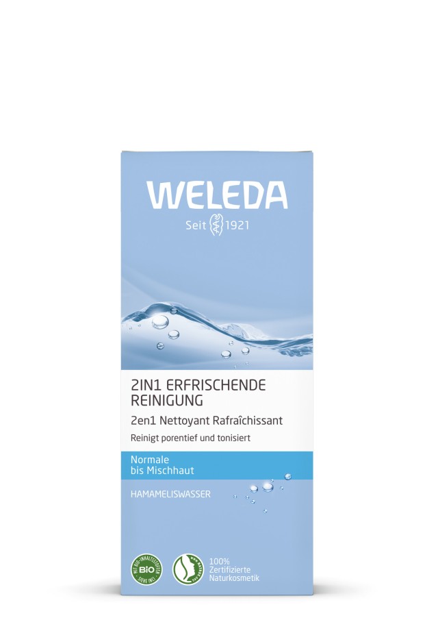 Weleda 2 Σε 1 Γαλάκτωμα Καθαρισμού & Τονωτική Λοσίον με Εκχύλισμα Αμαμελίδας  100ml