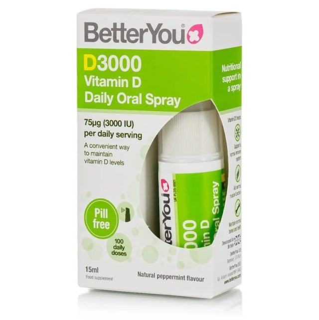 BetterYou DLux 3000 Vitamin D Daily Oral Spray 15ml