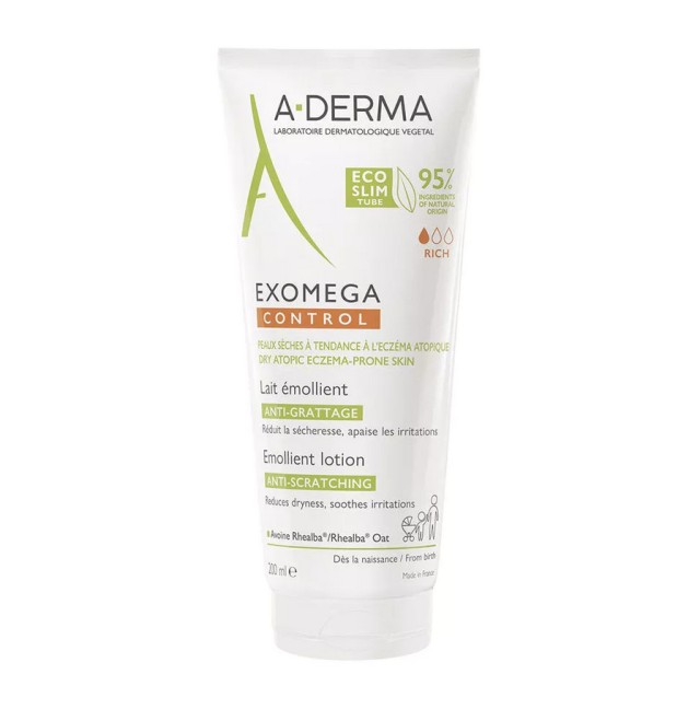 Aderma Exomega Control Emollient Lotion Eco Slim Tube 200ml