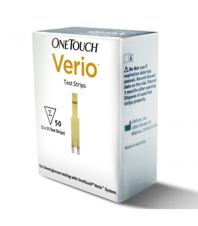 ONE TOUCH  Verio Test Strips 50 Ταινίες Μέτρησης Γλυκόζης