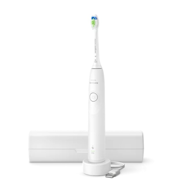 Philips Sonicare Series 5300 HX7108/02 Επαναφορτιζόμενη Οδοντόβουρτσα Λευκή & Θήκη 1τμχ