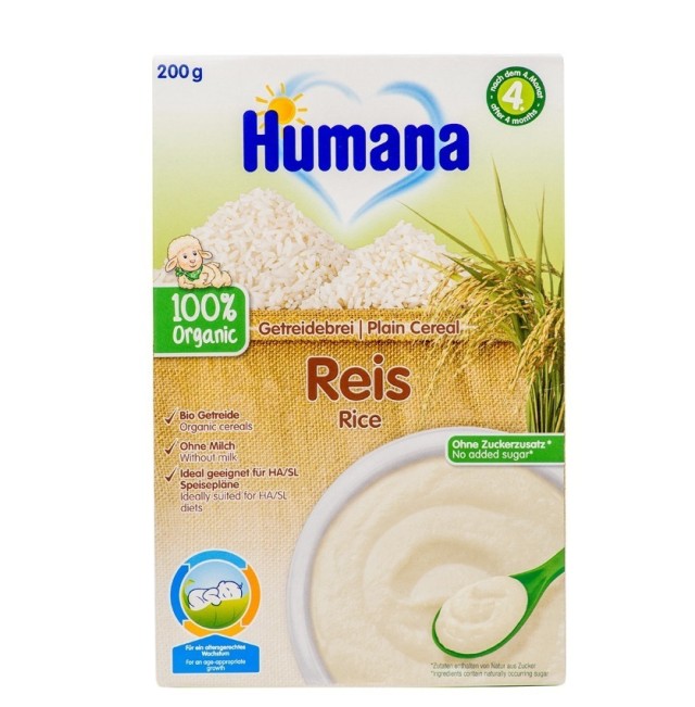 Ηumana Κρέμα ρυζάλευρο Βιολογική - Χωρίς γάλα 200gr