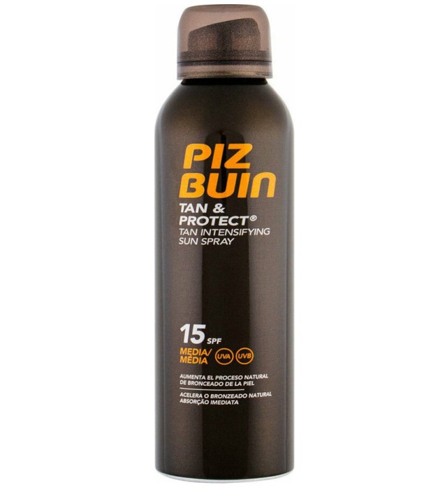 Piz Buin Tan & Protect Tan Intensifying Sun Spray SPF15 Sun Body Lotion 150ml