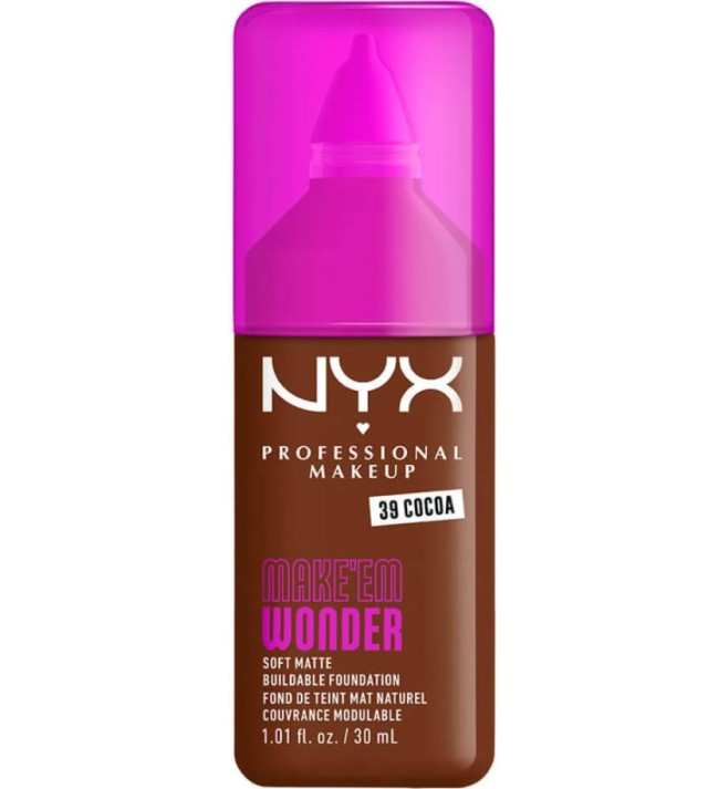 Nyx Professional Makeup Make'em Wonder Soft Matte Buildable Foundation 30ml - 39 Cocoa
