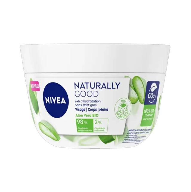 Nivea Naturally Good Crema Hidratante 24h Ενυδατική Κρέμα με Φυσική Aloe Vera 200ml