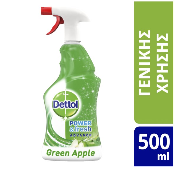 Dettol Power & Fresh Advance Αντιβακτηριδιακό Green Apple 500ml