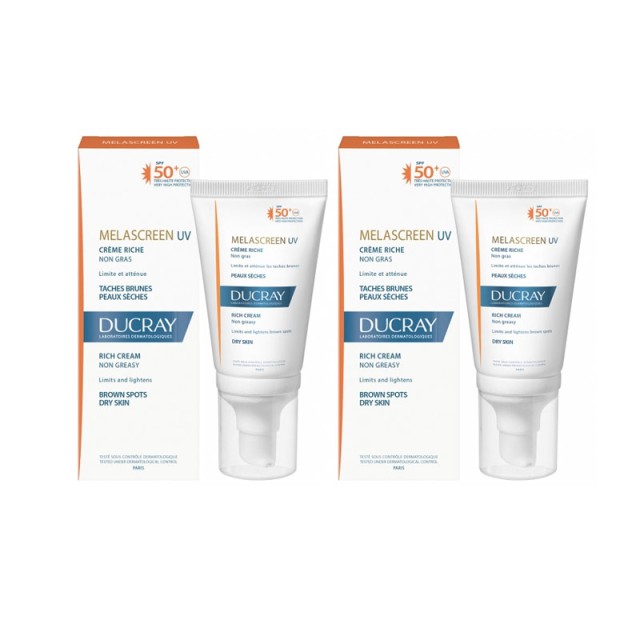 Ducray Melascreen UV Rich Cream Dry Skin SPF50+ 2x40ml -20%