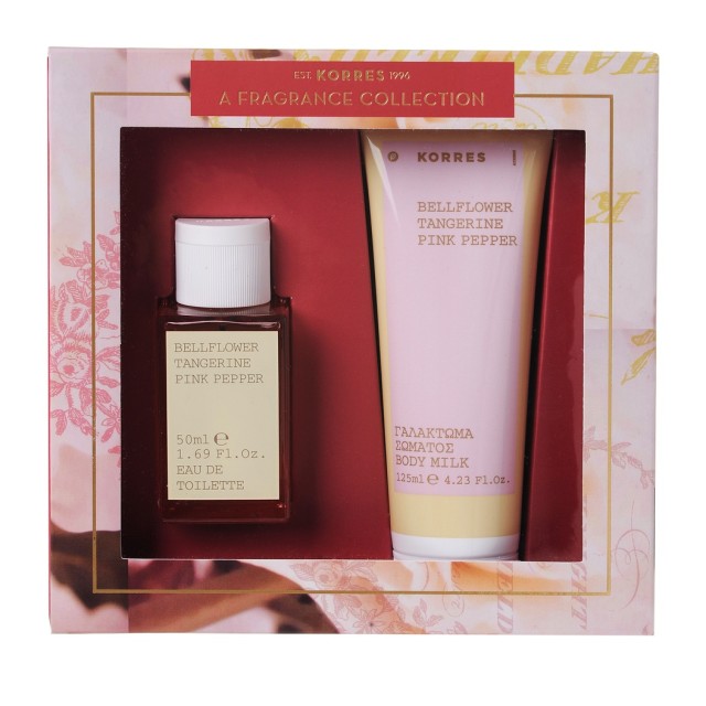 KORRES GIFT SET Με Άρωμα για Γυναίκες Bellflower / Tangerine / Pink Pepper 50 ml & ΔΩΡΟ Body Milk Ενυδατικό Γαλάκτωμα Σώματος 125ml