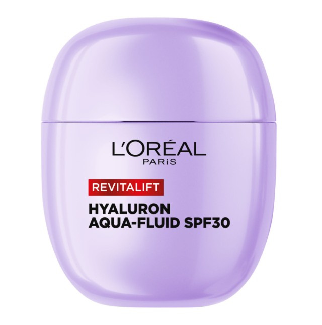 L'Oreal Paris Revitalift Filler Hyaluronic Plumping Aqua-fluid SPF30 Face Cream Ενυδατική Κρέμα Προσώπου Ημέρας 40ml
