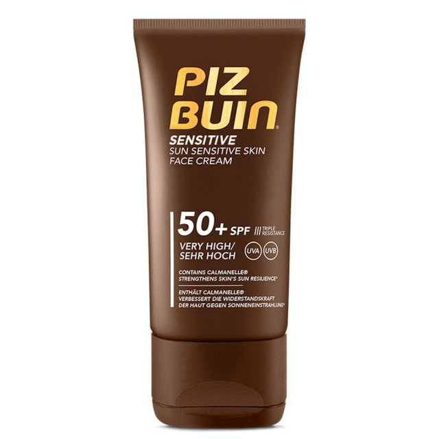 Piz Buin Sensitive Face Cream SPF50+ Αντηλιακή Κρέμα Προσώπου για τις Ευαίσθητες Επιδερμίδες 50ml