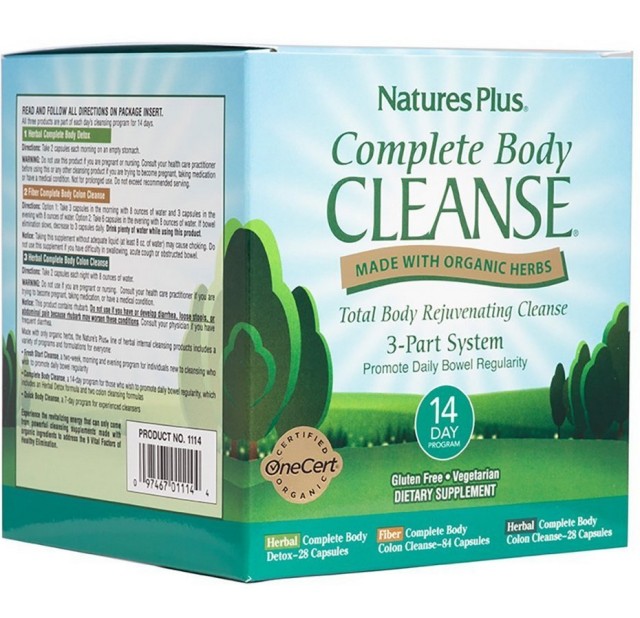Nature's Plus Complete Body Cleanse 14 Day Program (Herbal Complete Body Detox 28caps + Fiber Complete Body Colon Cleanse 84caps + Herbal Complete Body Colon Cleanse28caps)