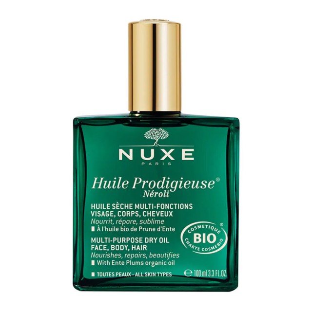 Nuxe Huile Prodigieuse Neroli Organic Dry Oil for Face, Body & Hair 100ml