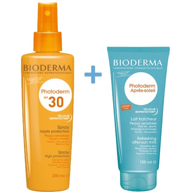 BIODERMA PHOTODERM SPF30 SPRAY 200ml +ΔΩΡΟ APRES SOLEIL 100ml