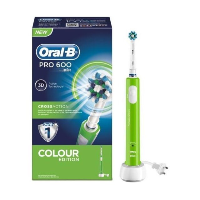 ORAL-B ΗΛΕΚΤΡΙΚΗ ΟΔΟΝΤΟΒΟΥΡΤΣΑ PRO 600 CROSS ACTION GREEN