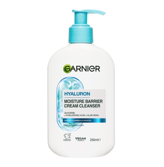 Garnier Hyaluron Moisture Barrier Cream Cleanser Κρέμα Καθαρισμού με Υαλουρονικό Οξύ 250ml
