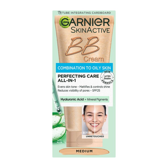Garnier SkinActive BB Cream Perfecting Care All in 1 Combination to Oily Skin Medium 50ml