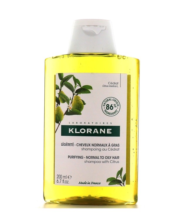 Klorane Cedrat Σαμπουάν Λάμψης με Κίτρο 200ml