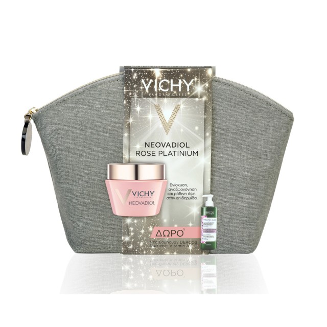 Vichy Set Neovadiol Rose Platinum Κρέμα ημέρας για την Ώριμη και Θαμπή Επιδερμίδα 50ml + Δώρο Συλλεκτικό Νεσεσέρ + Dercos Nutrients Vitamin A.C.E Shampoo 100ml