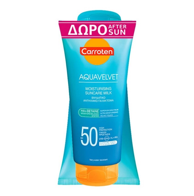 Carroten Set Aquavelvet Moisturising Suncare Milk SPF50 200ml + Δώρο Aquavelvet Moisturising After Sun Sorbet Lotion 200ml