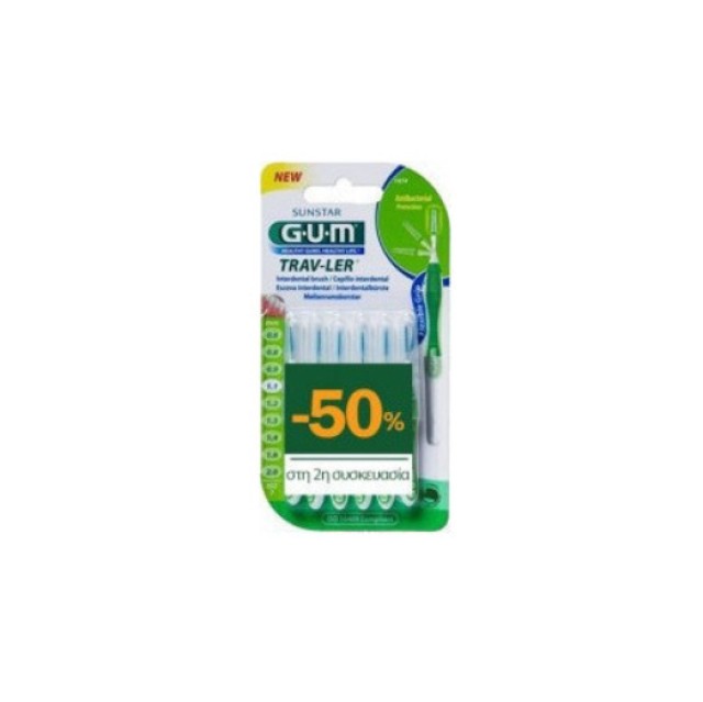 Gum 1414 Μεσοδόντια Trav-Ler 1.1mm 6τμχ 1+1 με -50% στο 2ο Προϊόν