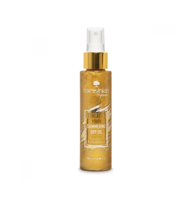 Messinian Spa Shimmering Dry Oil Everlasting Youth Ξηρό Λάδι Με Βασιλικό Πολτό Και Ελίχρυσο 100ml