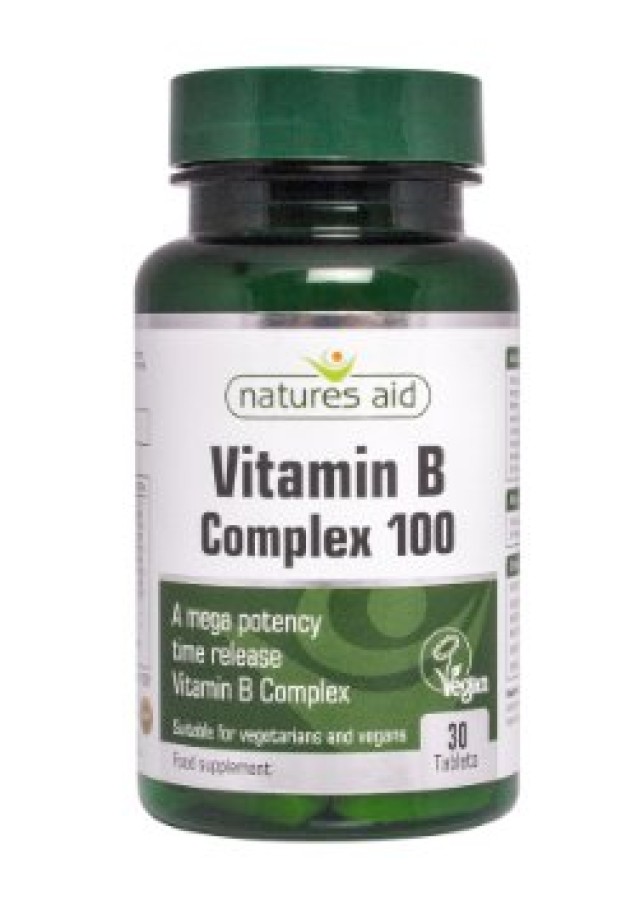 NATURES AID Mega Vitamin B Cοmplex 100 30tabs