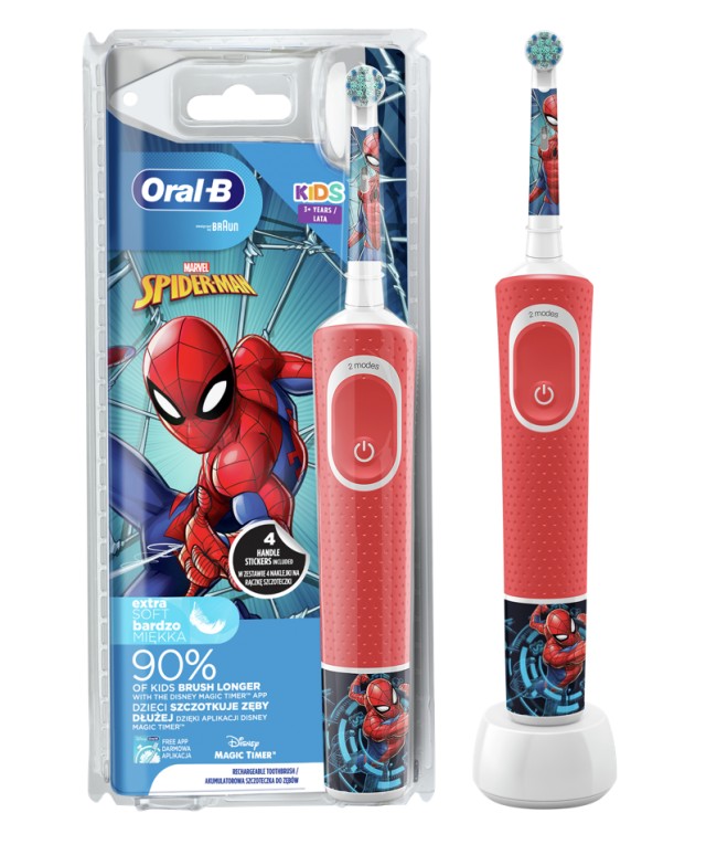 Oral-B Vitality Kids Ηλεκτρική Οδοντόβουρτσα Spiderman για Παιδία 3+ Ετών 1τμχ