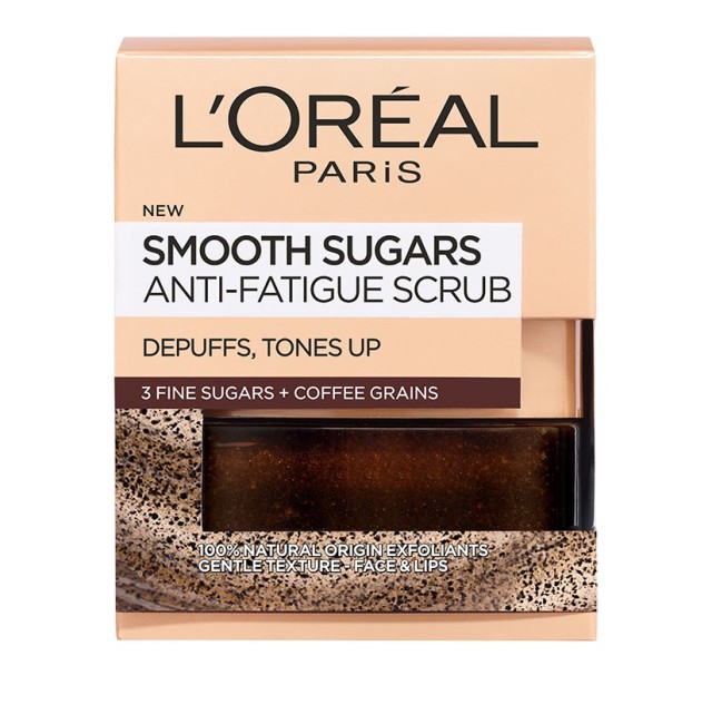 L'Oreal Paris Smooth Sugars Wake Up Face And Lip Scrub 50ml