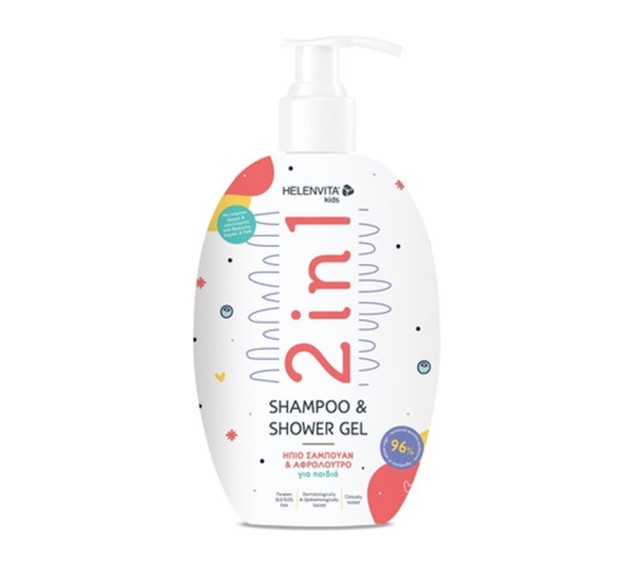 Helenvita Kids Girls 2 in 1 Shampoo & Shower Gel Ήπιο Σαμπουάν και Αφρόλουτρο για Παιδιά 500ml