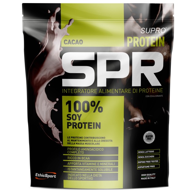 Ethicsport Protein SPR Cacao 100% Φυτική Πρωτεΐνη από Φυσική Σόγια με Γεύση Kακάο 500gr