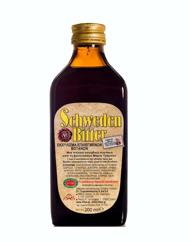 ΕΥ ΖΗΝ SCHWEDEN BITTER Ελιξήριο Από Βότανα Με Αλκοόλ 200ml