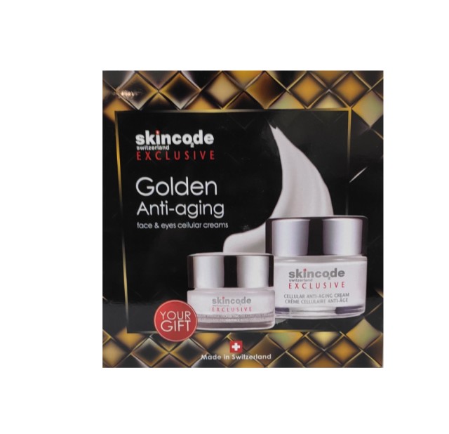 Skincode Set Exclusive Golden Anti-Aging Cream 50ml + Δώρο Wrinkle Prohibitining Eye Contour Cream 15ml