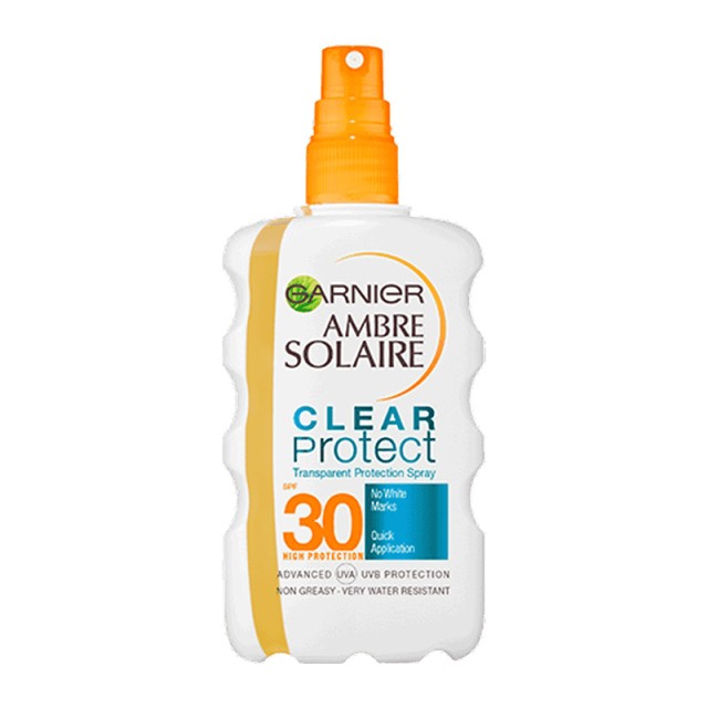 Garnier Ambre Solaire Clear Protect Spray SPF30 200ml με ανάλαφρη υφή