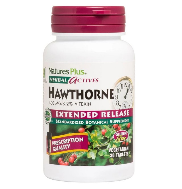 Nature's Plus Herbal Actives Hawthorne 300mg 30tabs