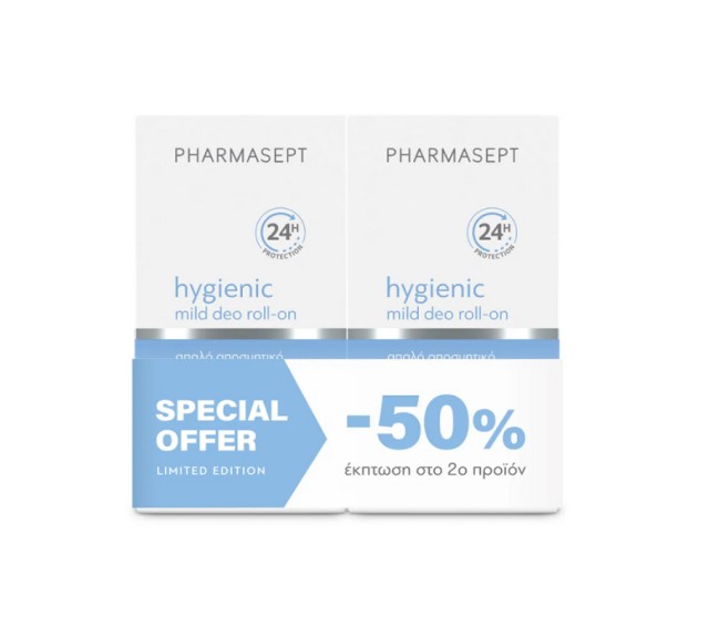 Pharmasept Set Hygienic Mild Deo Roll-on 24h 2x50ml(-50% στο 2ο προϊόν)