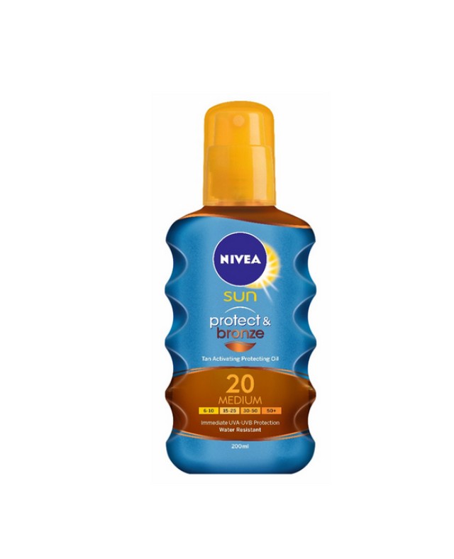 NIVEA SUN Protect & Bronze Oil Spray SPF 20, 200ml